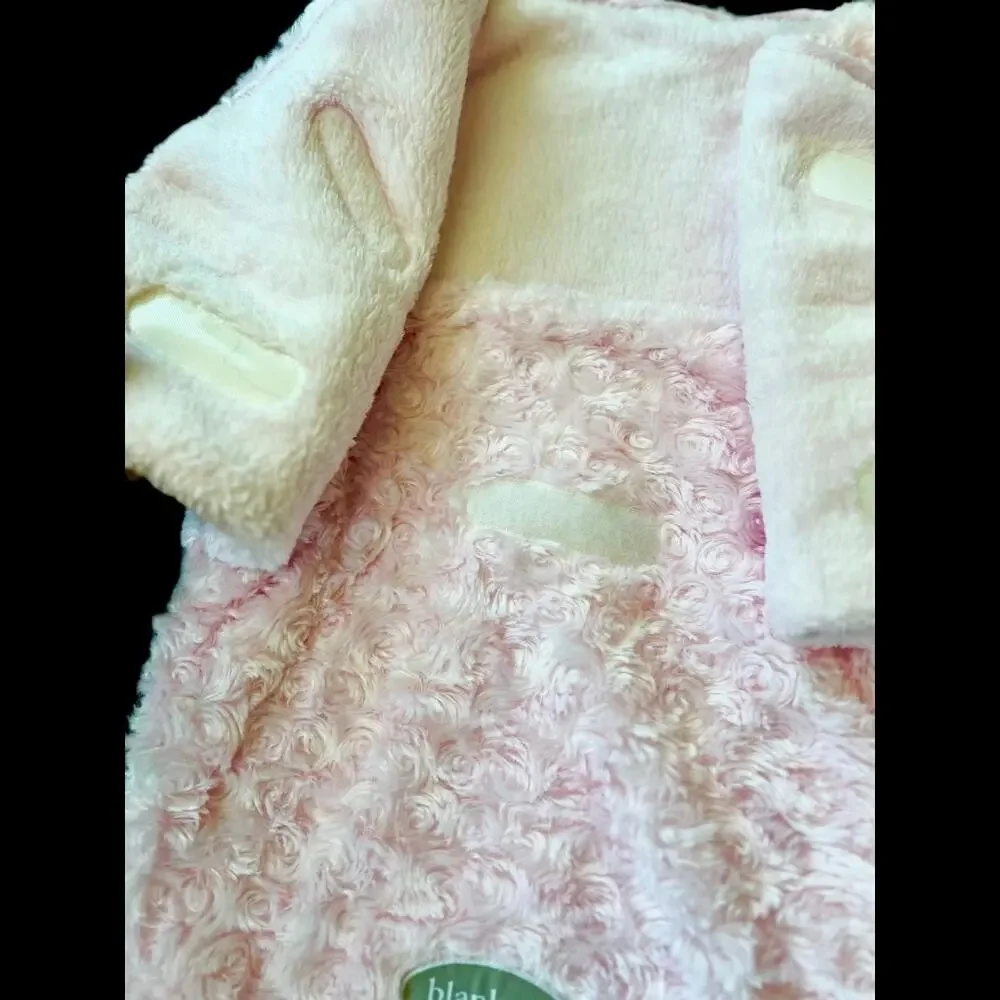 NWOT Blankets and Beyond Pink Minky Rose Swirl Swaddler Swaddle Sack Blanket